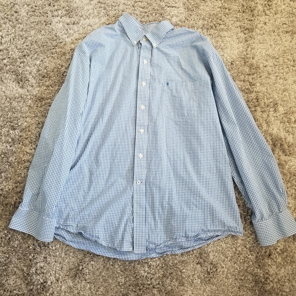 (XXL) Izod Men's Gingham Button Down Dress Shirt Formal Occasion Wedding Dressy - Picture 3 of 9